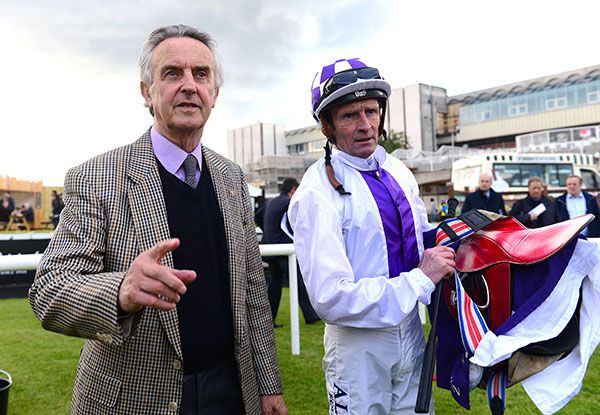 Jim Bolger pictured with his stable jockey Kevin Manning