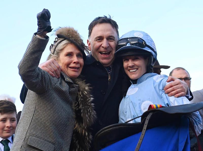 Heather and Henry de Bromhead with Rachael Blackmore 