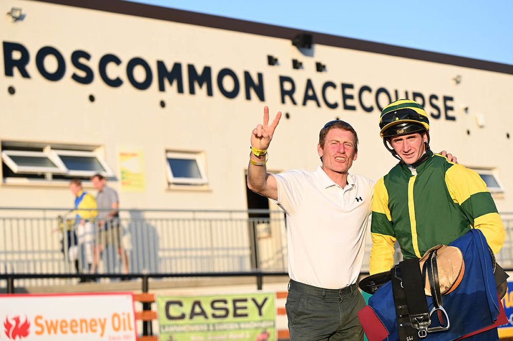 Johnny Murtagh & Ben Coen pictured after completing their Roscommon double