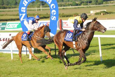 Chatline winning the Bank Of Ireland  Maiden at Naas