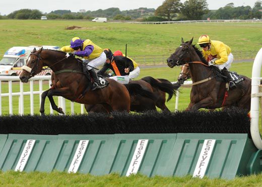 Nina Carberry wins aboard Major Decision (left)