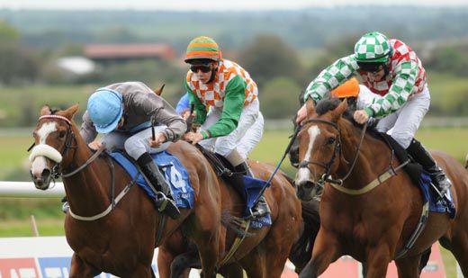 Galianna (right) gets up to win under Gary Carroll