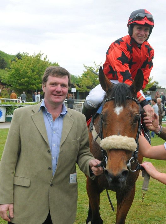 John O'Neill (one of the owners) leads Tawnies   & Philip Enright back in