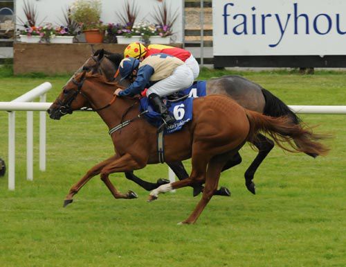 Zabaleta (inner) and Declan McDonogh dead heat with Isis Song (near) and Wayne Lordan