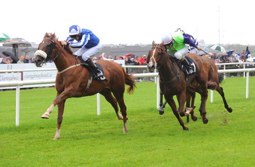 Enjoy Your Life and Willie Supple (left) defeat Footprint at Galway