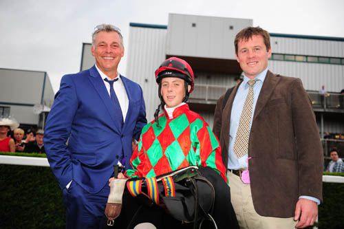 Darren Clarke, Ben Curtis & Andy Oliver after Just On Fire had won