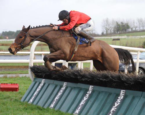 Oscars Business under Philip Enright jumps the last on her way to victory