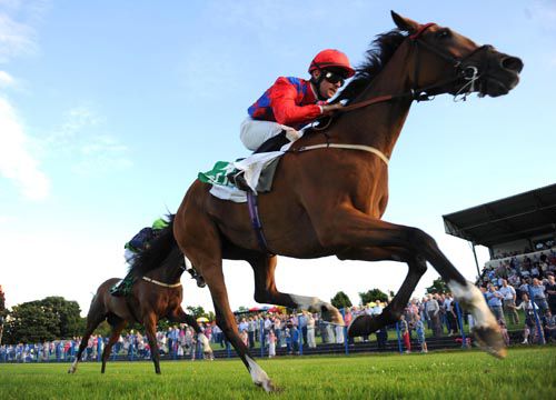 Livia Galilei approaches the line under Rory Cleary