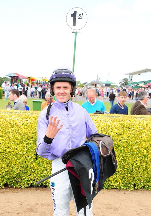 Andrew McNamara after riding his fourth winner of the Killarney August Festival