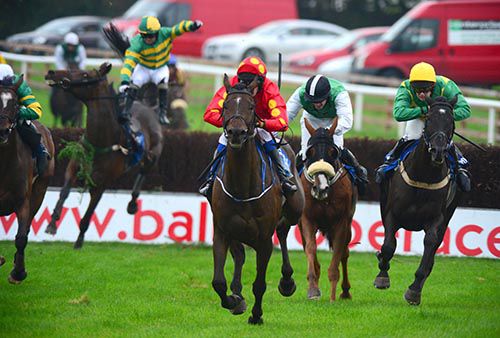 Shantalla, red, comes home first in Ballinrobe