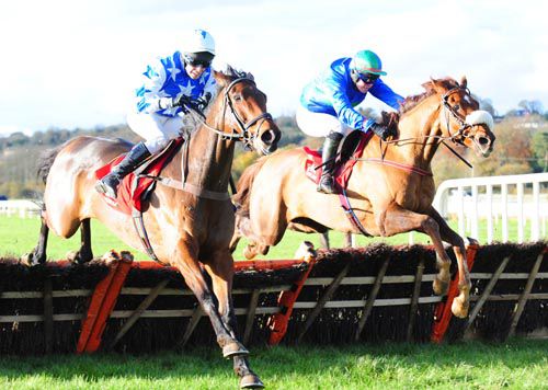 Coolmill, left, fends off He'llberemembered in Cork