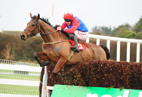 Moscow Mannon and Davy Russell clear the last at Naas