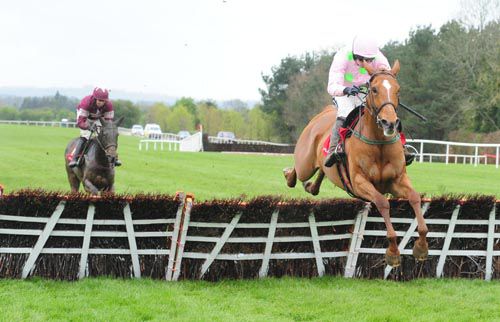 Annie Power clears the last well ahead in Punchestown