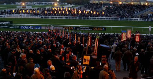 The betting ring at Cheltenham Racecourse