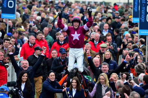 Bryan Cooper broke his leg in a fall from Don Cossack in 2014 and won the Gold Cup on him in 2016