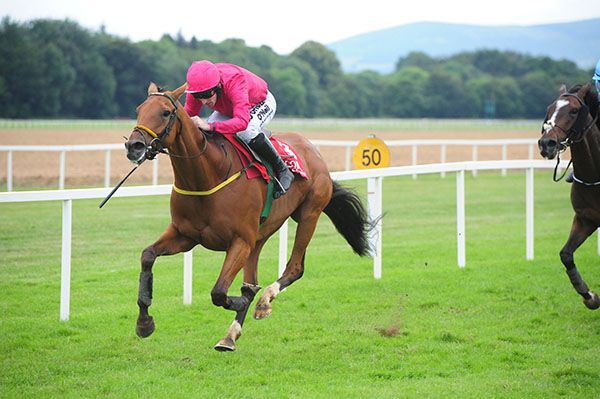 Major Destination and Sean Flanagan pictured on their way to victory