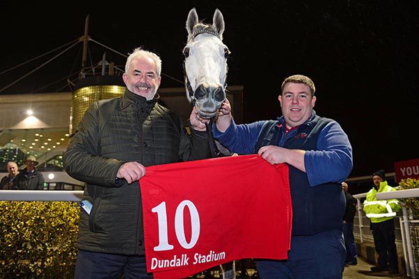 Togoville with owner Patrick McCann (left) and trainer Anthony McCann