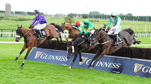 Minella Beau and Paul Townend (near) wins the Guinness Galway Blazers Handicap Chase from Icantsay (Robbie Power)