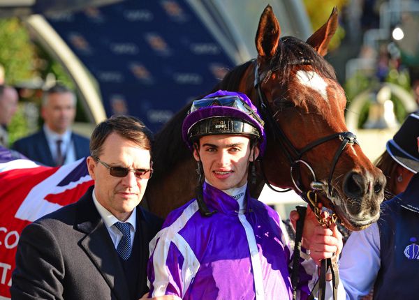 Magical & Donnacha O'Brien after winning the Qipco Champion Stakes 