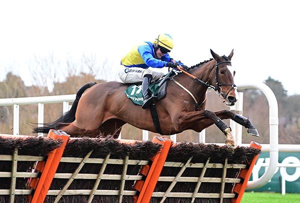 Brides Hill and Luke Dempsey jump the last