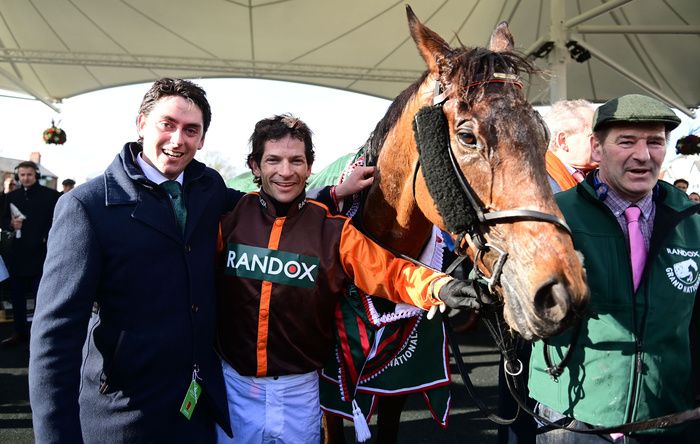 Emmet Mullins, Sam Waley-Cohen and Mick Molloy pictured with Noble Yeats 