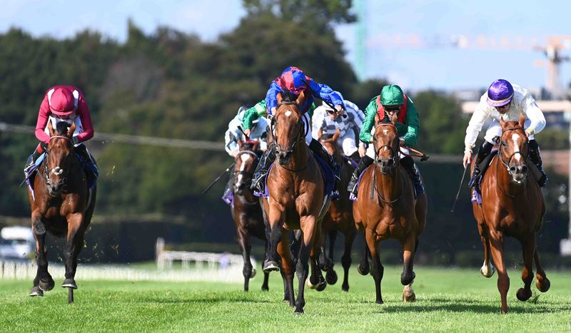 Luxembourg beating Onesto in the 2022 Irish Champion Stakes