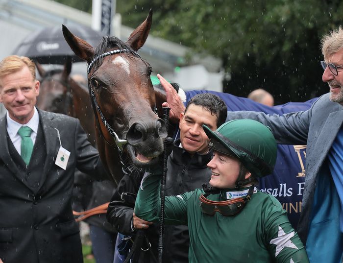 Nashwa and Hollie Doyle win the The Tattersalls Falmouth Stakes Group 1 