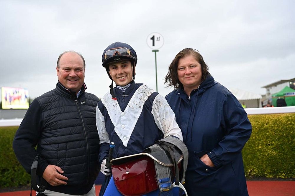 Mick Halford, Ronan Whelan and Tracey Collins pictured after the success of Ameerat Jumaira