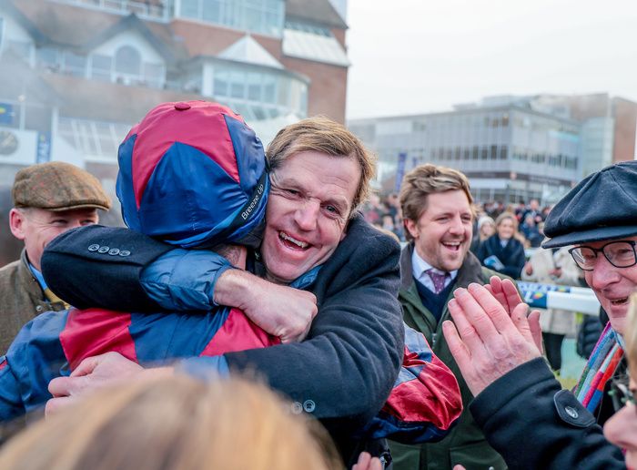 Trainer Jamie Snowden celebrating last year