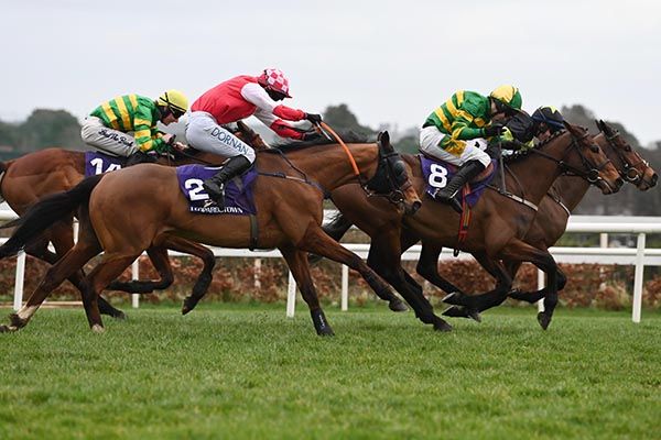 Lord Erskine and Darragh O'Keeffe (red) come with their winning run