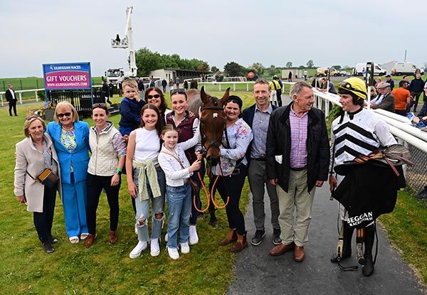 Gillian and connections of The Dasher Conway who was the second leg of a double at Kilbeggan last week