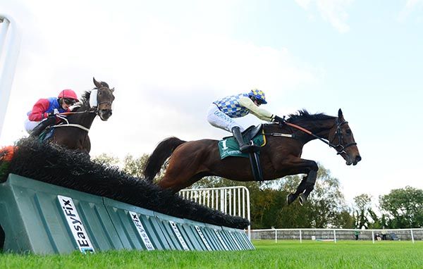 Portnacoo jumps the last in front of Breagagh 