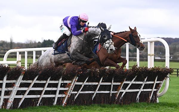 Pinot Gris (nearside) challenges at the last