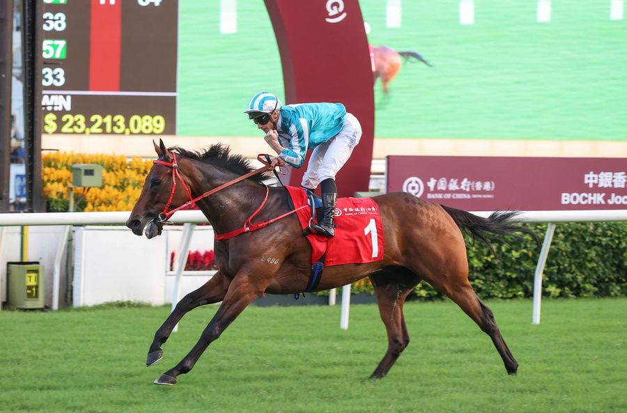 Sha Tin 17 November 2024 Romantic Warrior and James McDonald win for trainer Danny Shum